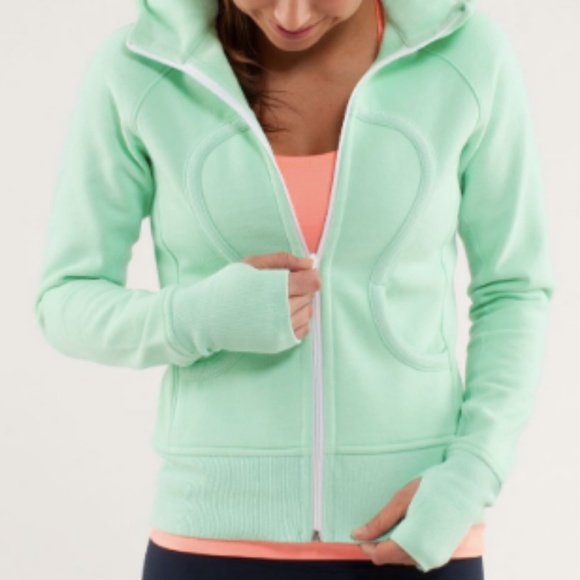 lululemon athletica Sweaters - Lululemon Scuba Hoodie Lined in FRESH TEAL sz 10